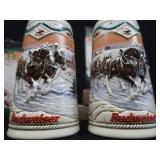COLLECTIBLE BUDWEISER HOLIDAY STEINS.