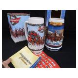 COLLECTIBLE BUDWEISER HOLIDAY STEINS.