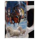 COLLECTIBLE BUDWEISER HOLIDAY STEINS.