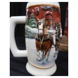 COLLECTIBLE BUDWEISER HOLIDAY STEINS.