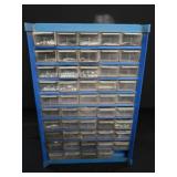 50 DRAWER METAL / PLASTIC ORGANIZER  (FILLED)