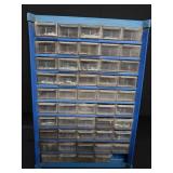50 DRAWER METAL / PLASTIC ORGANIZER  (FILLED)