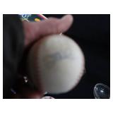 SIGNED GAME BALL, VINTAGE SPORTS PENNANTS AND MEMORABILIA