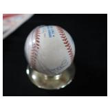 SIGNED GAME BALL, VINTAGE SPORTS PENNANTS AND MEMORABILIA