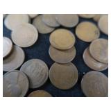 UNOPENED ROLL OF "FOREVER" STAMPS / WHEAT PENNIES