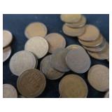 UNOPENED ROLL OF "FOREVER" STAMPS / WHEAT PENNIES