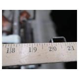 ROLLING RACK WITH 18 ASSORTED SIZED WOOD CLAMPS