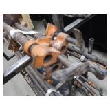 ROLLING RACK WITH 18 ASSORTED SIZED WOOD CLAMPS