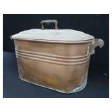 ANTIQUE COPPER BOILER WITH LID