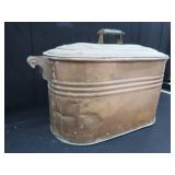 ANTIQUE COPPER BOILER WITH LID