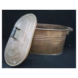 ANTIQUE COPPER BOILER WITH LID