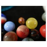 VINTAGE MARBLES / BLUE BALL IDEAL LIDDED JAR