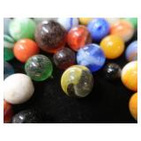 VINTAGE MARBLES / BLUE BALL IDEAL LIDDED JAR