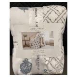 Laura Ashley Coco Luxe Plush Reversible Throw 60 x 70 Inches
