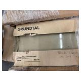 Grundtal Glass Shelf by Ikea with Mounting Brackets