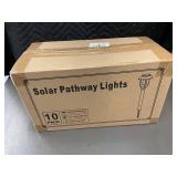 10-Pack Solar Pathway Lights with Rechargeable Batteries