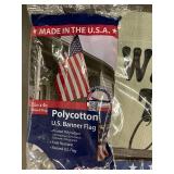 Patriotic Flag Display Set with Welcome to Our Campsite Banner