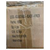 Set of 4 Black Adjustable Table Legs