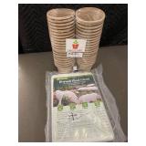 Earth Ethos 11cm Biodegradable Pots and Duer Blanket Plant Cover Set