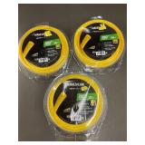Lot of 3 Shakespeare Heavy Duty .080 Inch Trimmer Line 100 ft Each