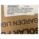 Box of 8 LED Solar Powered Garden Pathway Lights