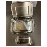 Set of 2 Traumwesen Stainless Steel 800ml Leak-Proof Lunchboxes