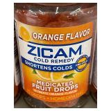 Lot of 4 Zicam Orange Flavor Medicated Fruit Drops Cold Remedy, 25 Drops Each