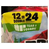 Brawny Tear-A-Square 3-Ply Paper Towels 12 Double Rolls (Equals 24 Regular Rolls)