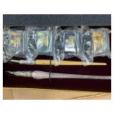 Davelion Calligraphy Set with Glass Dip Pen, Nibs, and Ink Colors