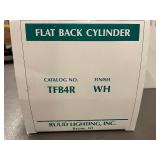 Lot of 4 Ruud Lighting Flat Back Cylinder Fixtures TFB4R WH White