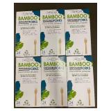 Lot of 5 Naturezway Bamboo Disposable Forks 24ct Packs