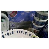 Christmas Blue/White Snowman Tote