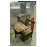 Antique School Desk. Child Size