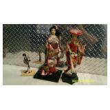 Geisha Statues & Music Box Circa 1960s Japan