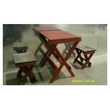Wooden Camping Table & Seats