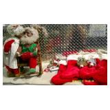 Stockings & Santa Decoration