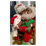 Stockings & Santa Decoration