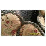 Victorian Styled Rose Themed Chairs & Ottoman