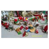 A large selection of loose Christmas Tree Ornaments