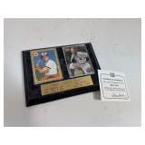 The IRON MEN Plaque: Cal Ripkin Jr., and Lou Gehrig. 2 Mounted Cards