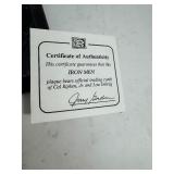 The IRON MEN Plaque: Cal Ripkin Jr., and Lou Gehrig. 2 Mounted Cards