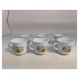 Lot of 6 Vtg Corelle Indian Summer Cups Corning Ware