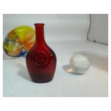 Hummingbird Painted Stained Glass Lamp & Unique Glass Items