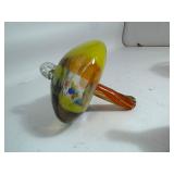 Hummingbird Painted Stained Glass Lamp & Unique Glass Items