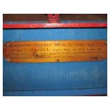 Vintage wood footlocker toolbox, ha...