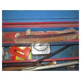 Vintage wood footlocker toolbox, ha...