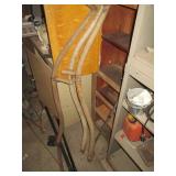 Vintage wood handled scythe with 2-...