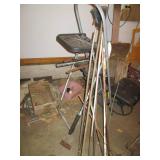 Folding painters step stool, misc l...