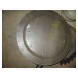 Vintage wood pulleys, metal dust pa...