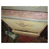 Vintage 5-drawer kitchen cabinet se...